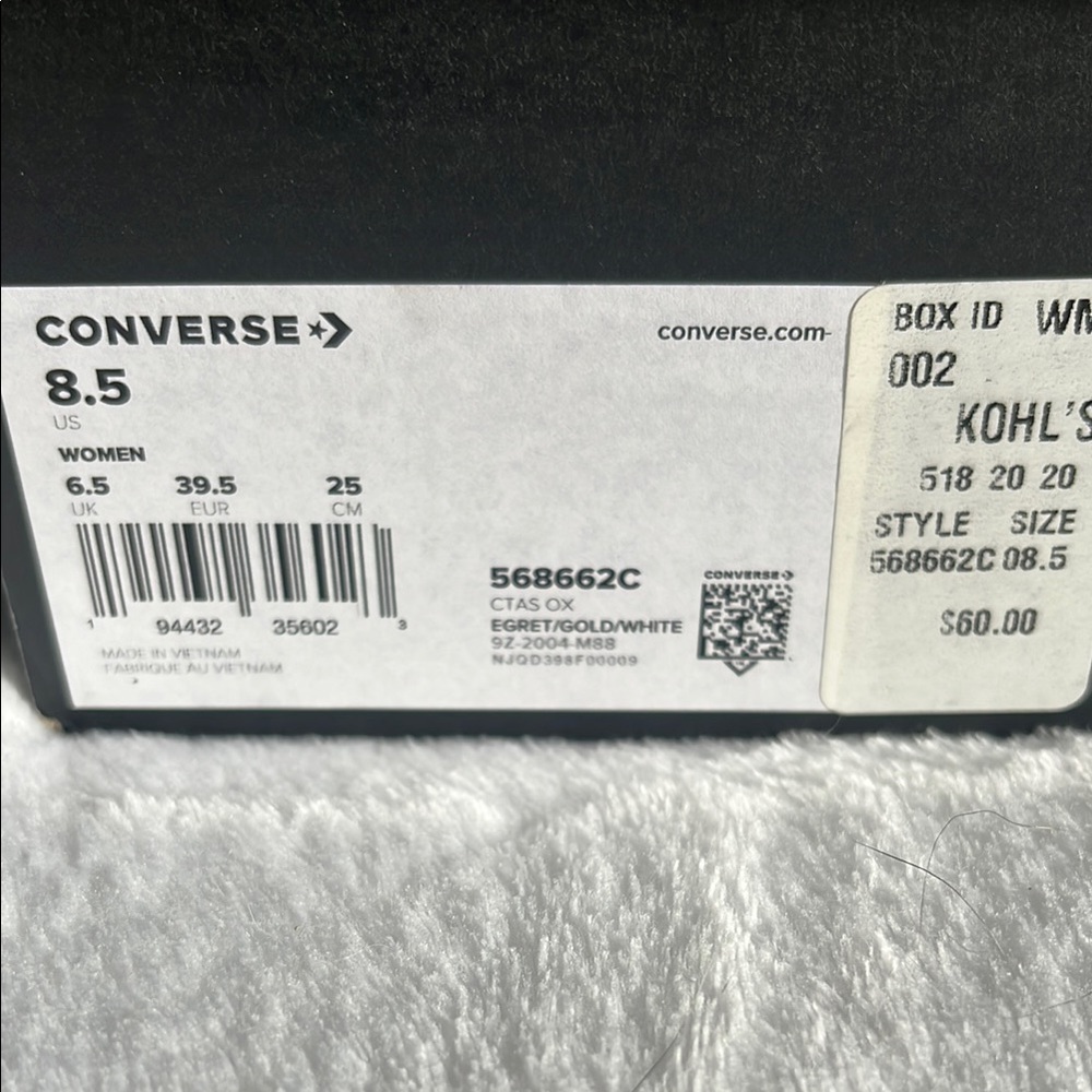 Converse Women's Sneakers - Egret, Gold, and White